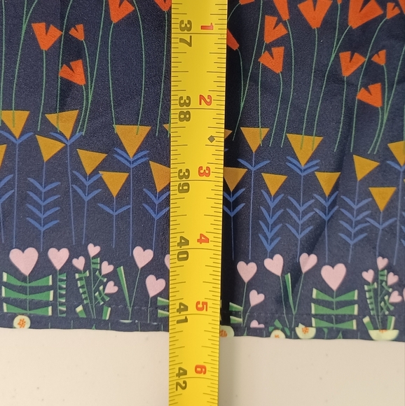 NWT Eloquii Floral Long-sleeved D-Ring Adjustable Keyhole Choker Midi Dress - Picture 10 of 16